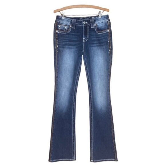 MISS ME Chloe Embellished Bootcut Jeans - Size 28 - Picture 2 of 12
